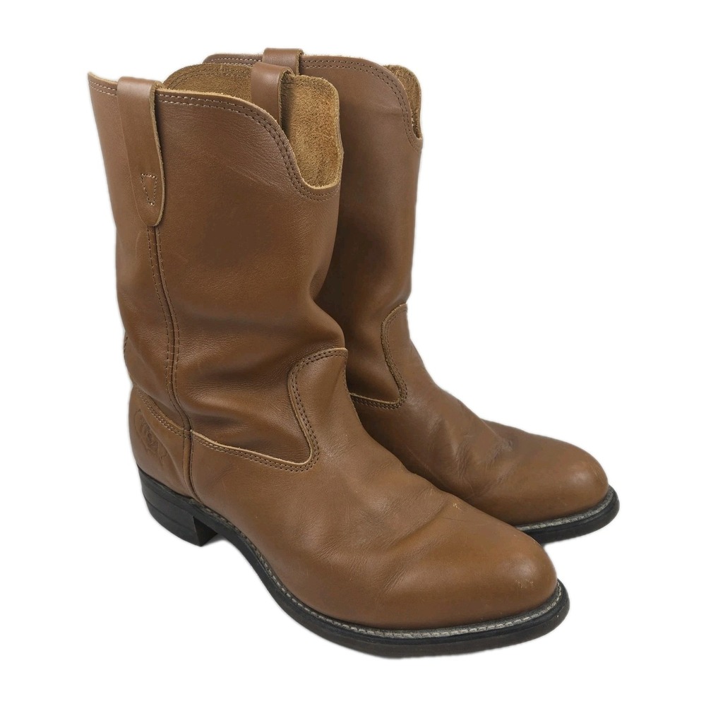 Mason Western Brown Leather Cowboy Boots Men 13 EE Ranch Riding Vulcan Soles USA